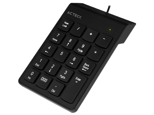 Teclado Acteck Inspire Tn220 / Numerico / Alambrico Usb / 19 Teclas / Negro / Ac-932622