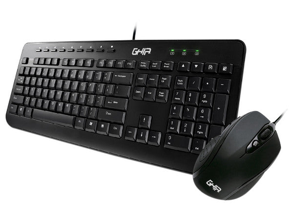 Kit Teclado Multimedia Y Mouse Usb Ghia Color Negro Alambrico
