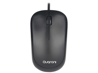 Kit Teclado Y Mouse Optico Quaroni Alambrico Color Negro