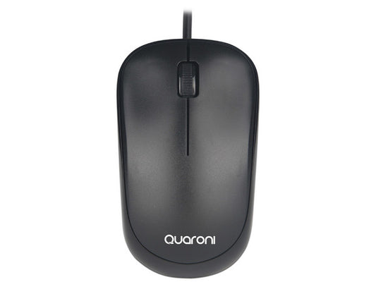 Kit Teclado Y Mouse Optico Quaroni Alambrico Color Negro