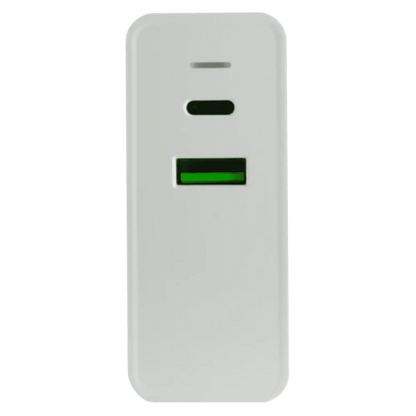 Adaptador Cargador De Corriente De 65w Puertos Usb-a/usb-c Perfect Choice - Blanco