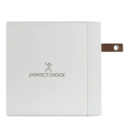 Adaptador Cargador De Corriente De 65w Puertos Usb-a/usb-c Perfect Choice - Blanco