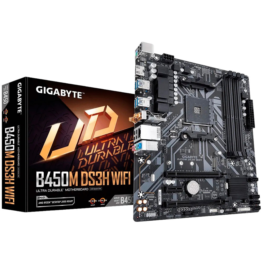 Mb Gigabyte B450 Amd S-am4 2a Gen/4xddr4 2933mhz/dvi/hdmi/4xusb3.1/m.2/ Micro Atx/gama Media