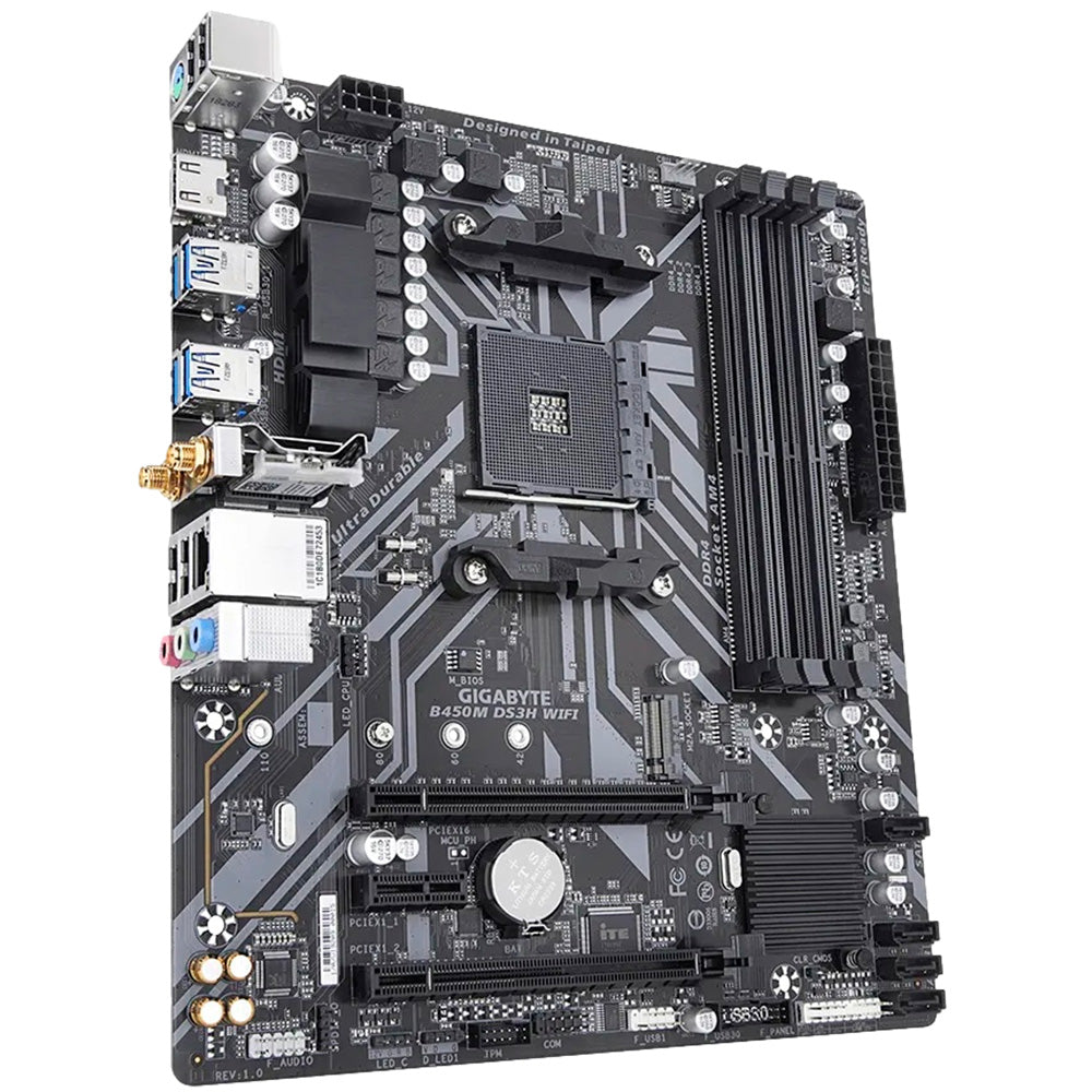 Mb Gigabyte B450 Amd S-am4 2a Gen/4xddr4 2933mhz/dvi/hdmi/4xusb3.1/m.2/ Micro Atx/gama Media