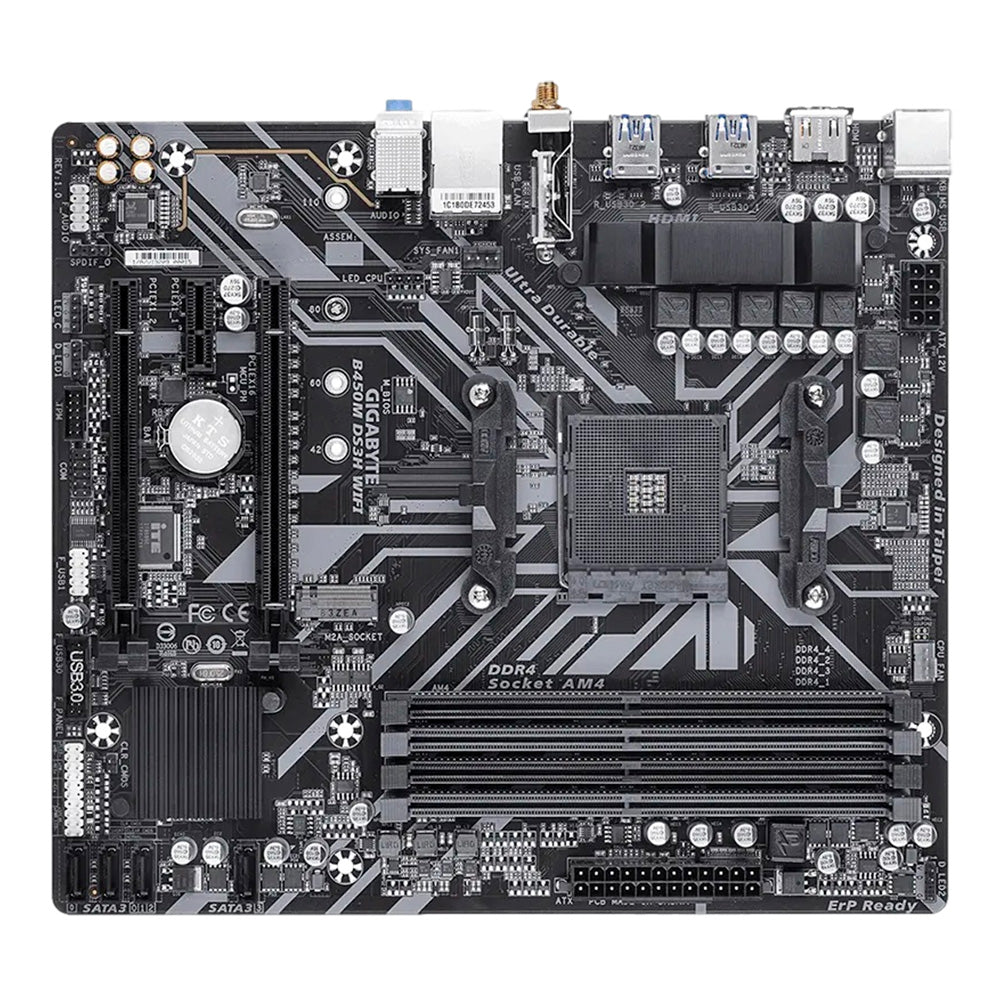 Mb Gigabyte B450 Amd S-am4 2a Gen/4xddr4 2933mhz/dvi/hdmi/4xusb3.1/m.2/ Micro Atx/gama Media