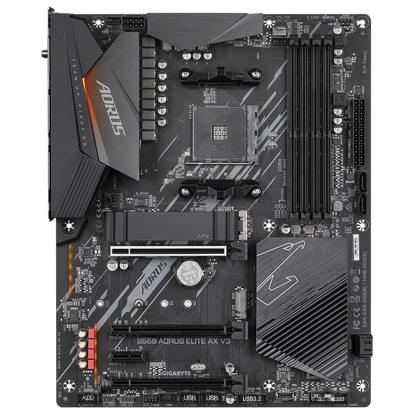 Tarjeta Madre Gigabyte B550 A Elite Ax V3 / Amd Am4 B550 / 4 X Ddr4 / Wifi 6 / Bt 5.3 / Pcie 4.0 / Atx / Gaming