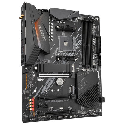 Tarjeta Madre Gigabyte B550 A Elite Ax V3 / Amd Am4 B550 / 4 X Ddr4 / Wifi 6 / Bt 5.3 / Pcie 4.0 / Atx / Gaming