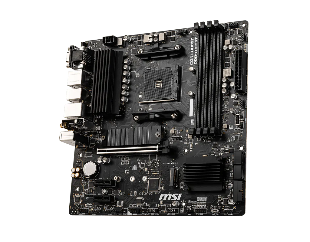 Mb Msi B550 Amd S-am4 3a Gen/4xdrr4 3200mhz/pcie 4.0/hdmi/dvi/4xusb 3.2/m.2/wifi-ac/bluetooth 4.2/ Micro Atx/gama Media