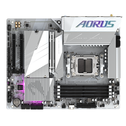 Tarjeta Madre Gigabyte B650e A Elite X Ice / Socket Am5 Amd / Ddr5 8000 Mt/s / Wifi6 / Bt 5.3 / Atx