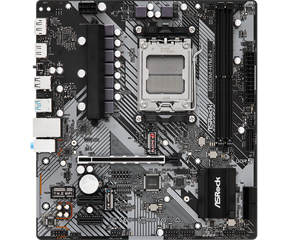 Mb Asrock B650m-h/m.2+/am5 Ryzen Series 9000, 8000 Y 7000/ddr5 6400 Mhz/ Pcie Gen5(m.2)/2 Pcie 4.0x16/1 Pcie 3.0x1/amd Rdna/1 Blazing M.2/1 Hyper M.2/6 Usb 3.2/1 Usb C Trasero/