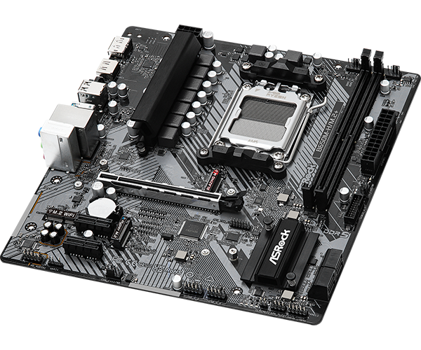 Mb Asrock B650m-h/m.2+/am5 Ryzen Series 9000, 8000 Y 7000/ddr5 6400 Mhz/ Pcie Gen5(m.2)/2 Pcie 4.0x16/1 Pcie 3.0x1/amd Rdna/1 Blazing M.2/1 Hyper M.2/6 Usb 3.2/1 Usb C Trasero/