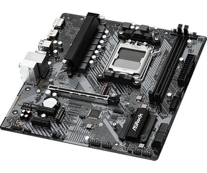 Mb Asrock B650m-h/m.2+/am5 Ryzen Series 9000, 8000 Y 7000/ddr5 6400 Mhz/ Pcie Gen5(m.2)/2 Pcie 4.0x16/1 Pcie 3.0x1/amd Rdna/1 Blazing M.2/1 Hyper M.2/6 Usb 3.2/1 Usb C Trasero/