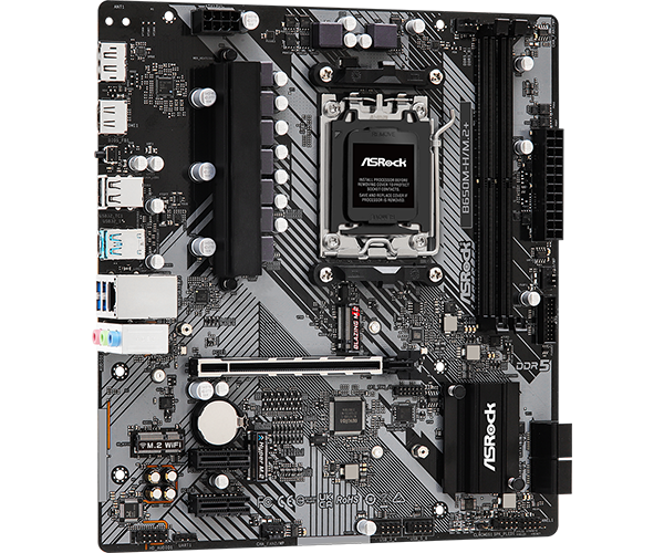 Mb Asrock B650m-h/m.2+/am5 Ryzen Series 9000, 8000 Y 7000/ddr5 6400 Mhz/ Pcie Gen5(m.2)/2 Pcie 4.0x16/1 Pcie 3.0x1/amd Rdna/1 Blazing M.2/1 Hyper M.2/6 Usb 3.2/1 Usb C Trasero/