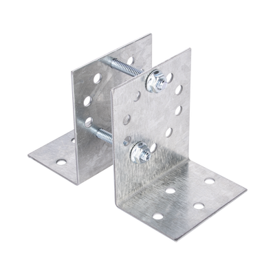 Base Multiposición Para Postes De Paso O Esquina En Cercos Electricos 100% Acero Galvanizado.