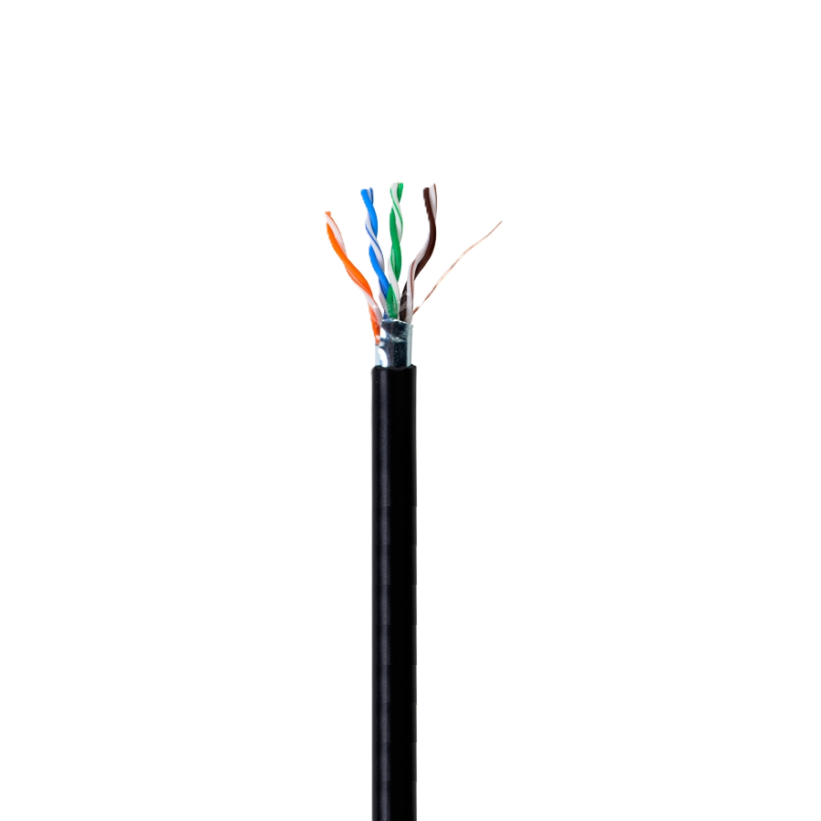 Bobina De Cable Exterior Condumex Cat5e Utp Con Gel 100 Cobre 24 Awg 305 Mts Color Negro