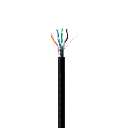 Bobina De Cable Exterior Condumex Cat5e Utp Con Gel 100 Cobre 24 Awg 305 Mts Color Negro