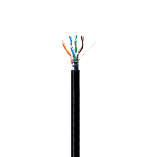 Bobina De Cable Exterior Condumex Cat5e Utp Con Gel 100 Cobre 24 Awg 305 Mts Color Negro