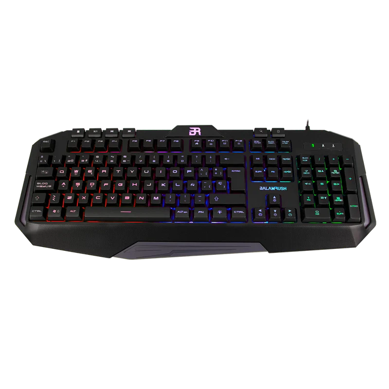 Teclado Gamer Balam Rush Gunfire Kg330 / Alambrico Usb / Iluminacion Led / Multimedia / EspaÑol / 117 Teclas / Negro / Br-929639
