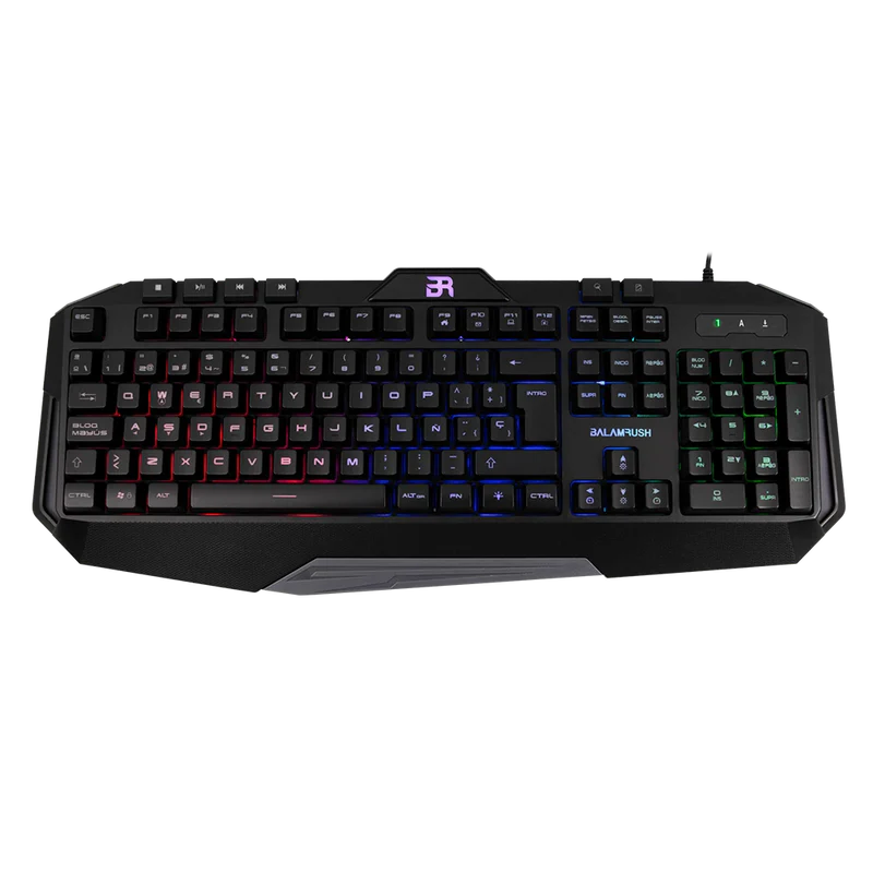 Teclado Gamer Balam Rush Gunfire Kg330 / Alambrico Usb / Iluminacion Led / Multimedia / EspaÑol / 117 Teclas / Negro / Br-929639