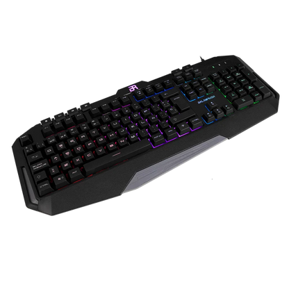 Teclado Gamer Balam Rush Gunfire Kg330 / Alambrico Usb / Iluminacion Led / Multimedia / EspaÑol / 117 Teclas / Negro / Br-929639