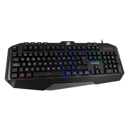 Teclado Gamer Balam Rush Gunfire Kg330 / Alambrico Usb / Iluminacion Led / Multimedia / EspaÑol / 117 Teclas / Negro / Br-929639