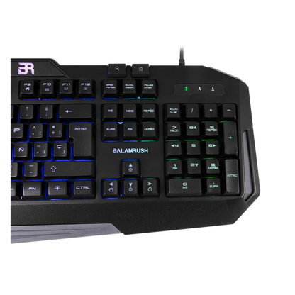 Teclado Gamer Balam Rush Gunfire Kg330 / Alambrico Usb / Iluminacion Led / Multimedia / EspaÑol / 117 Teclas / Negro / Br-929639