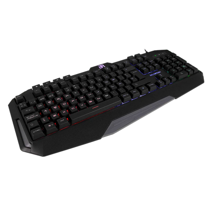 Teclado Gamer Balam Rush Gunfire Kg330 / Alambrico Usb / Iluminacion Led / Multimedia / EspaÑol / 117 Teclas / Negro / Br-929639