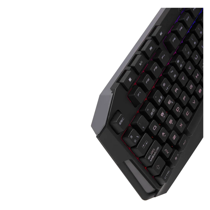 Teclado Gamer Balam Rush Gunfire Kg330 / Alambrico Usb / Iluminacion Led / Multimedia / EspaÑol / 117 Teclas / Negro / Br-929639