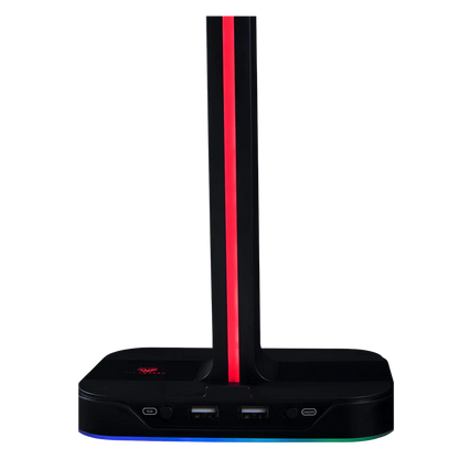 Base Gamer Balam Rush Atlas Hr760 / Soporte Para Diadema / Iluminacion Rgb / 2x Usb A / Negro / Br-931502