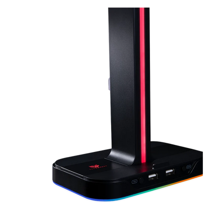 Base Gamer Balam Rush Atlas Hr760 / Soporte Para Diadema / Iluminacion Rgb / 2x Usb A / Negro / Br-931502