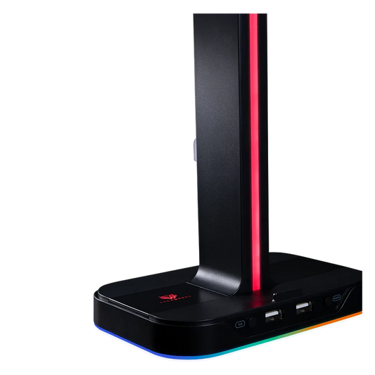 Base Gamer Balam Rush Atlas Hr760 / Soporte Para Diadema / Iluminacion Rgb / 2x Usb A / Negro / Br-931502