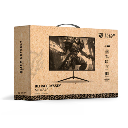Monitor Gamer Balam Rush Ultra Odyssey Mtx24g / Gaming Led / 23.8 Pulgadas / Hdmi + Dp / Full Hd / 1920x1080 / Negro / Br-932417