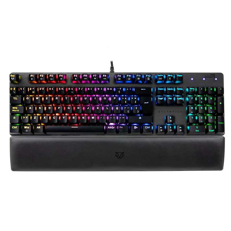 Teclado Gamer Balam Rush Dominate Gkx775 / Alambrico Optomecanico / Rgb / Antighosting / ReposamuÑecas / Programable / Multimedia / Win -linux -mac -xbox One -ps4 / 117 Teclas / Negro / Br-932691
