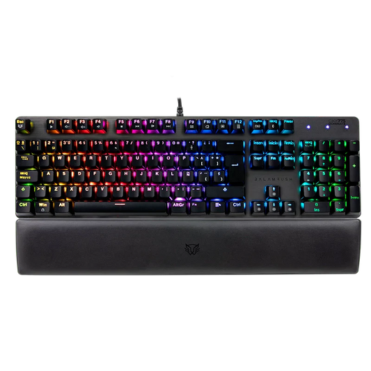Teclado Gamer Balam Rush Dominate Gkx775 / Alambrico Optomecanico / Rgb / Antighosting / ReposamuÑecas / Programable / Multimedia / Win -linux -mac -xbox One -ps4 / 117 Teclas / Negro / Br-932691
