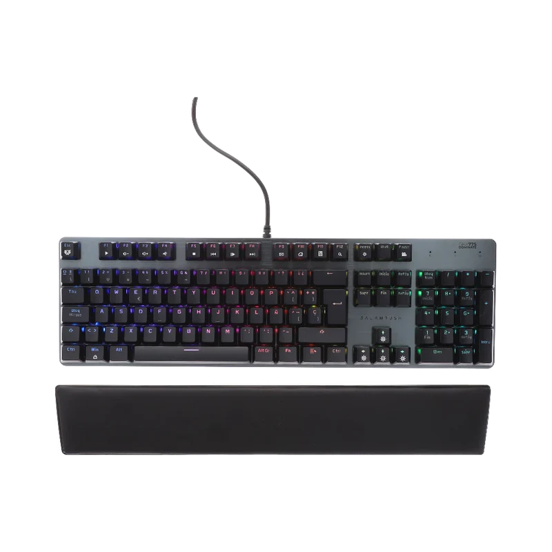 Teclado Gamer Balam Rush Dominate Gkx775 / Alambrico Optomecanico / Rgb / Antighosting / ReposamuÑecas / Programable / Multimedia / Win -linux -mac -xbox One -ps4 / 117 Teclas / Negro / Br-932691