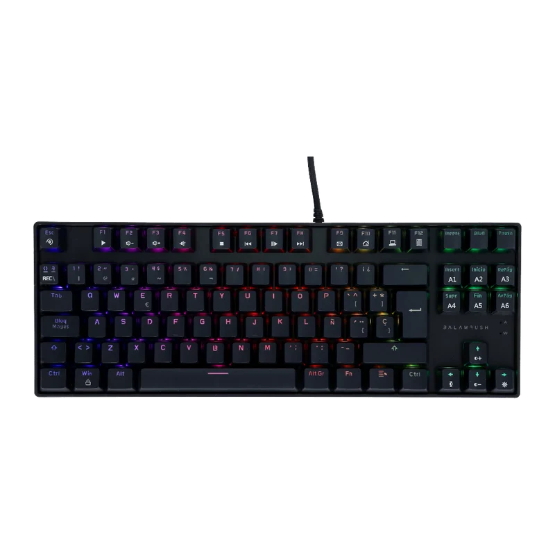 Teclado Gamer Balam Rush Dominate Gk560 / Alambrico Usb / Iluminacion Rgb / Multimedia / EspaÑol / 88 Teclas / Negro  / Br-932707