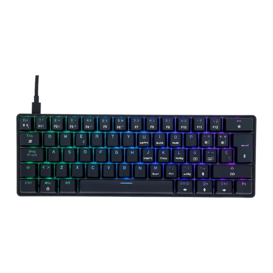 Teclado Gamer Balam Rush Dominate Gk550 / Alambrico Usb / Mecanico / Iluminacion Rgb / Teclas Programables / EspaÑol / 62 Teclas / Negro / Br-932714