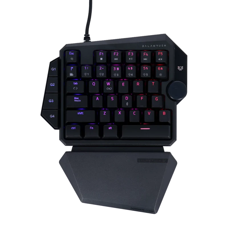Teclado Gamer Balam Rush Dominate Gk540 / Alambrico Usb / Iluminacion Rgb / Multimedia / Mecanico A Una Mano / EspaÑol / 39 Teclas / Negro  / Br-932721
