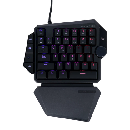 Teclado Gamer Balam Rush Dominate Gk540 / Alambrico Usb / Iluminacion Rgb / Multimedia / Mecanico A Una Mano / EspaÑol / 39 Teclas / Negro  / Br-932721