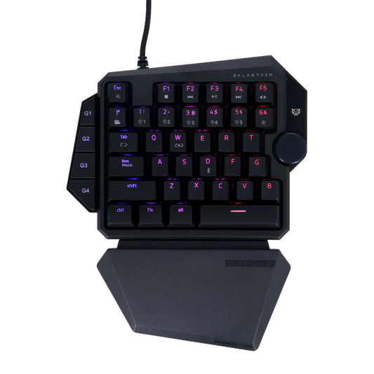 Teclado Gamer Balam Rush Dominate Gk540 / Alambrico Usb / Iluminacion Rgb / Multimedia / Mecanico A Una Mano / EspaÑol / 39 Teclas / Negro  / Br-932721