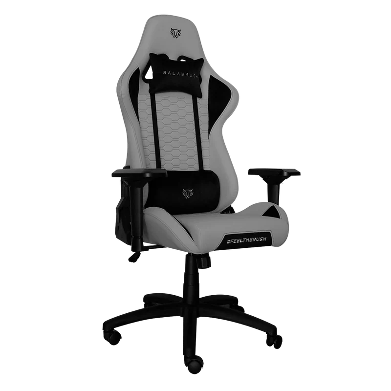 Silla Gamer Balam Rush Thunder Rush V2 Gray Edition / Tela  / Reposabrazos 4d / Piston Clase 4 / Inclinacion De 90 A 180 Grados / Maximo 150 Kg / Negro - Gris / Br-932844