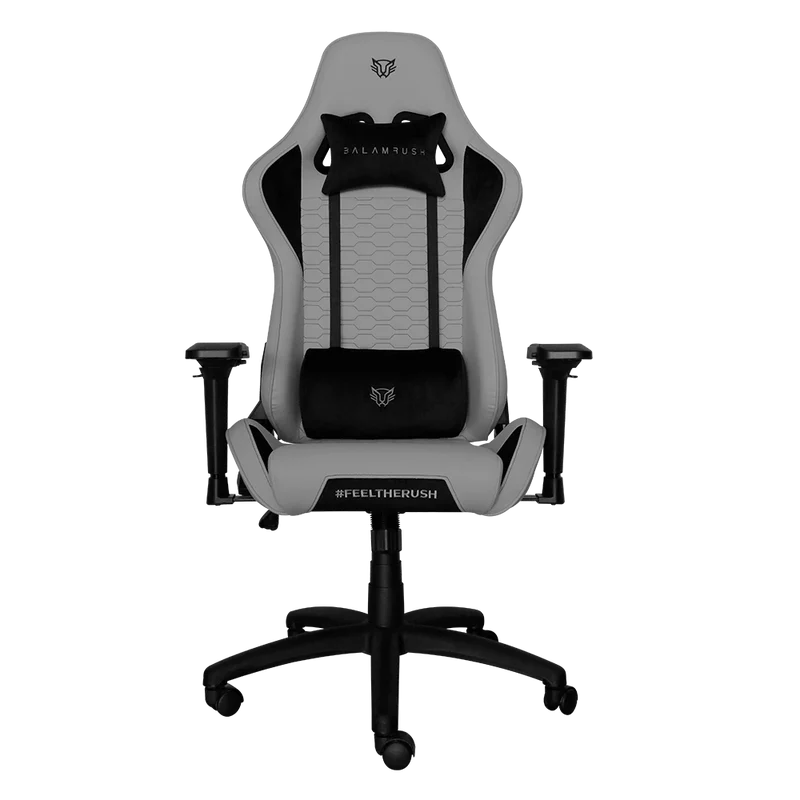 Silla Gamer Balam Rush Thunder Rush V2 Gray Edition / Tela  / Reposabrazos 4d / Piston Clase 4 / Inclinacion De 90 A 180 Grados / Maximo 150 Kg / Negro - Gris / Br-932844
