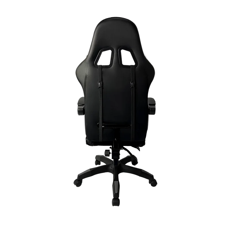 Silla Gamer Balam Rush Power Rush V2 Black Edition / Inclinacion 135 Grados / Tela Y Piel Sintetica / Max 120 Kg / Cojin Lumbar / Piston Clase 3 / Reposabrazos Fijo / Negro / Br-934534