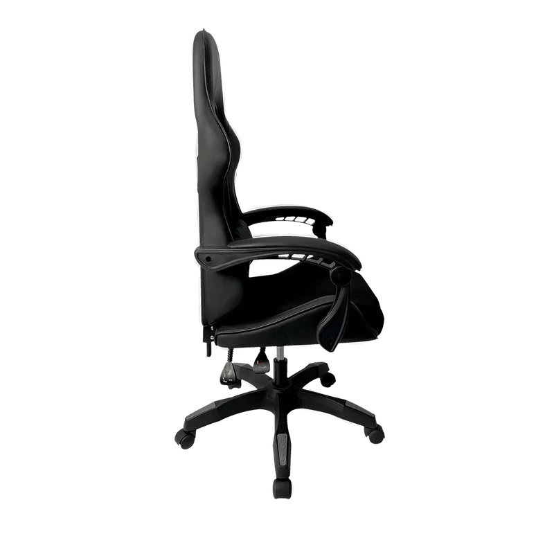 Silla Gamer Balam Rush Power Rush V2 Black Edition / Inclinacion 135 Grados / Tela Y Piel Sintetica / Max 120 Kg / Cojin Lumbar / Piston Clase 3 / Reposabrazos Fijo / Negro / Br-934534