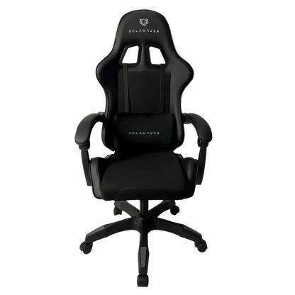 Silla Gamer Balam Rush Power Rush V2 Black Edition / Inclinacion 135 Grados / Tela Y Piel Sintetica / Max 120 Kg / Cojin Lumbar / Piston Clase 3 / Reposabrazos Fijo / Negro / Br-934534