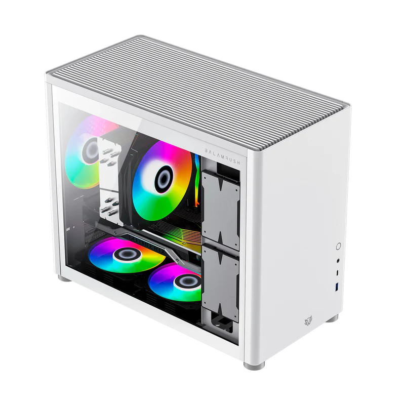 Gabinete Balam Rush Eris Frost Gi985/ Micro Torre / Micro Atx, Mini-itx / Panel Cristal Templado/ Metal/ Blanco/ Br-935647