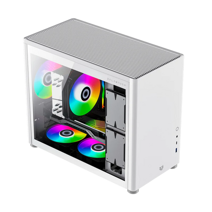 Gabinete Balam Rush Eris Frost Gi985/ Micro Torre / Micro Atx, Mini-itx / Panel Cristal Templado/ Metal/ Blanco/ Br-935647