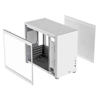 Gabinete Balam Rush Eris Frost Gi985/ Micro Torre / Micro Atx, Mini-itx / Panel Cristal Templado/ Metal/ Blanco/ Br-935647