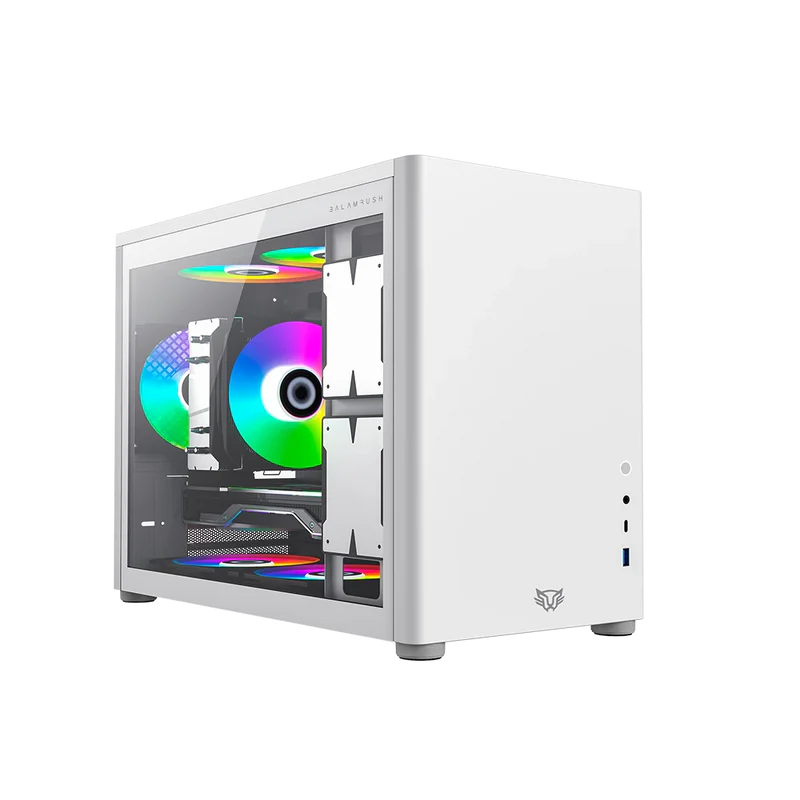 Gabinete Balam Rush Eris Frost Gi985/ Micro Torre / Micro Atx, Mini-itx / Panel Cristal Templado/ Metal/ Blanco/ Br-935647