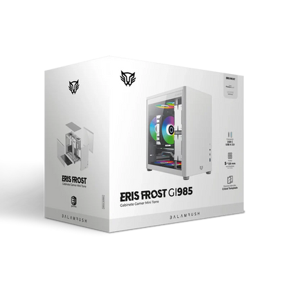 Gabinete Balam Rush Eris Frost Gi985/ Micro Torre / Micro Atx, Mini-itx / Panel Cristal Templado/ Metal/ Blanco/ Br-935647